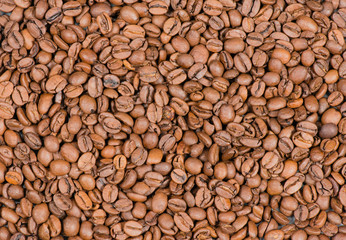 Coffee beans as background