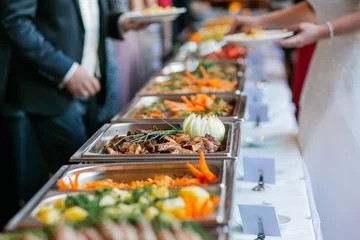 Deurstickers eten bruiloft buffet catering © LElik83