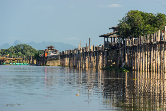 U-Bein bridge at Mandalay city, Myanmar