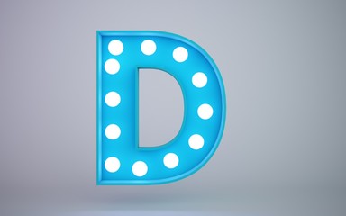 3d rendering illustration bulb type face d