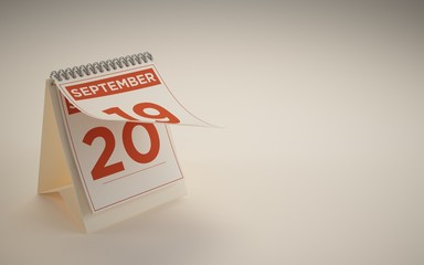 3d Rendering calendar illustration day