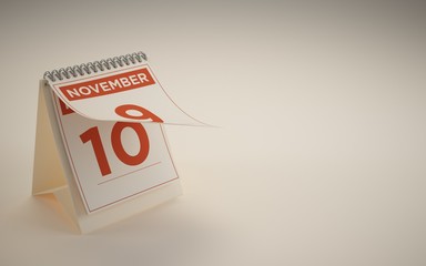 3d Rendering calendar illustration day