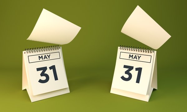 3D Rendering Calendar May 31