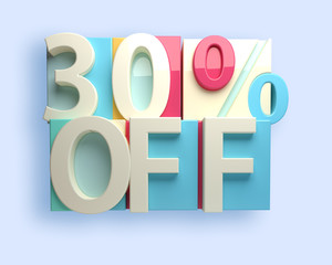 3d rendering colorful 30 percent off sale