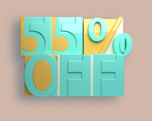 3D rendering colorful 55 percent off sale