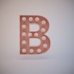 3d rendering pink bulb type B