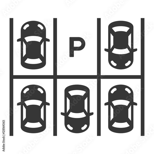 "Top View Of Parking Lot. Vector" Stock image and royalty-free vector