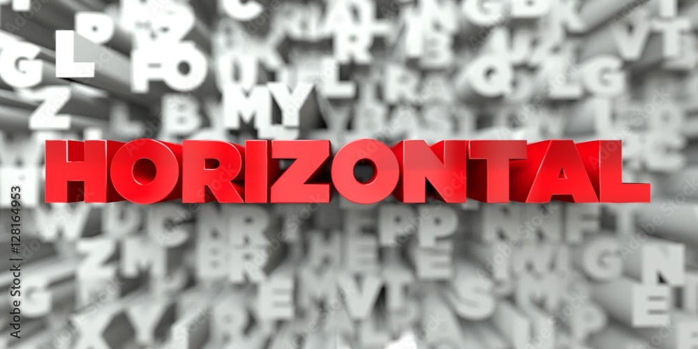 Fototapete horizontal - red text on typography background - 3d rendered royalty free stock image. this image ca