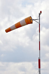 Windsock blown by the wind