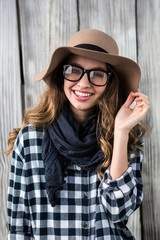 Girl wearing a hat
