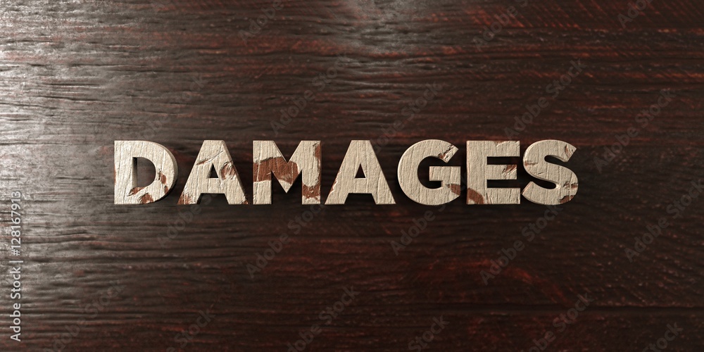 Fototapete damages - grungy wooden headline on maple - 3d rendered royalty free stock image. this image can be 