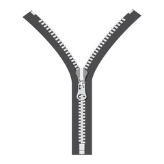 Zip icon. Zipper cloth fashion style clothing  theme. Isolated design. Vector illustration