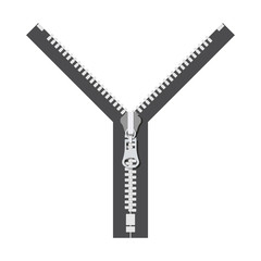 Zip icon. Zipper cloth fashion style clothing  theme. Isolated design. Vector illustration