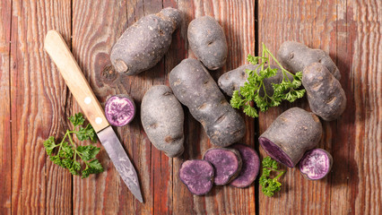 raw purple potato