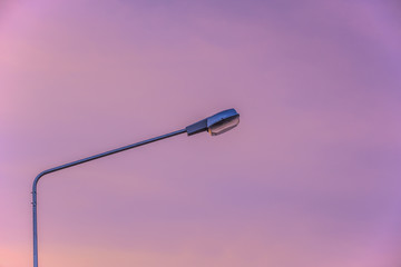 Street lamp in sunset
