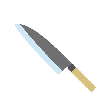knife flat design on white background clip art preview