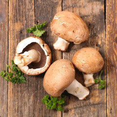 raw mushroom