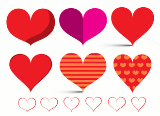 Heart. Vector Hearts Set.