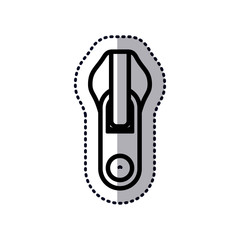 Zip icon. Zipper cloth fashion style clothing  theme. Isolated design. Vector illustration