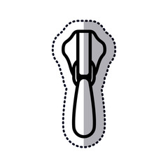 Zip icon. Zipper cloth fashion style clothing  theme. Isolated design. Vector illustration