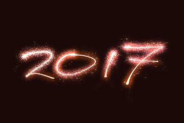 Fire work number 2017, spark fire work number for happy new year