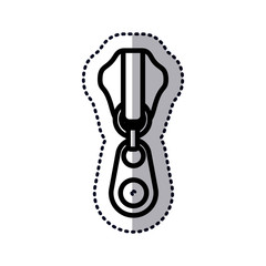 Zip icon. Zipper cloth fashion style clothing  theme. Isolated design. Vector illustration