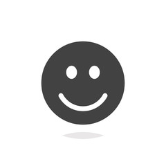 Smiley icon black vector