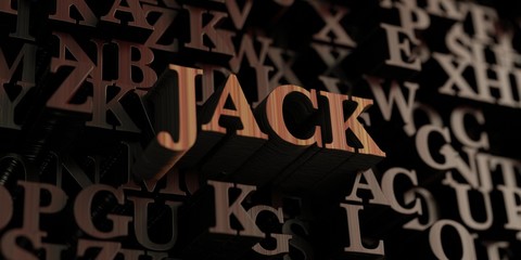Jack - Wooden 3D rendered letters/message.  Can be used for an online banner ad or a print postcard.