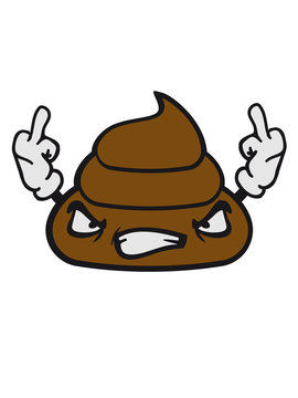 Wanker stinkfinger fuck you off hand medfinger fuck you angry sour angry unhappy little excitement kacka shit heap pile up face