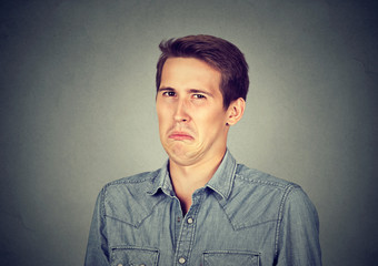 portrait of a disgusted man