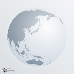 Global Map_Asia, Earth #Vector Graphic