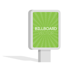 Advertise billboards, city light billboard. Flat 3d vector illustration for infographic