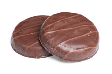 Cookies in chocolate glaze