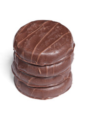 Cookies in chocolate glaze