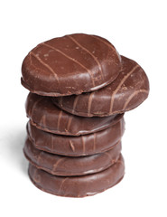 Cookies in chocolate glaze