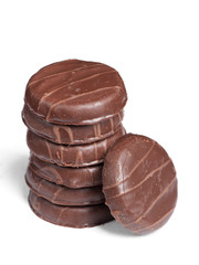 Cookies in chocolate glaze