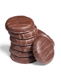 Cookies in chocolate glaze