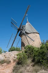 Fototapeten Historic windmill in France. Mill blades. © A