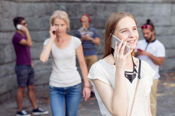 Teenager talking on phone