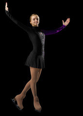 Young girl figure skater