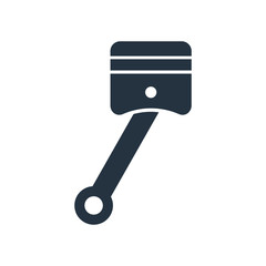 piston isolated icon on white background, auto service, repair,
