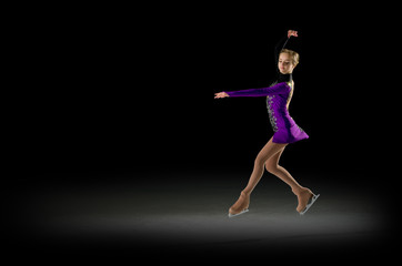 Young girl figure skater