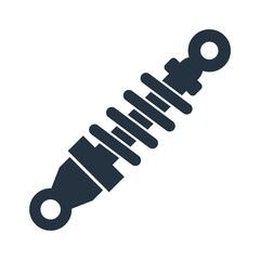 car suspension isolated icon on white background, auto service,