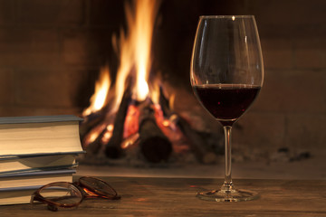 Vino davanti al fuoco