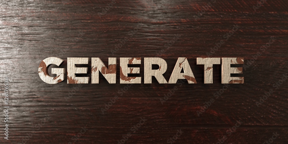 Fototapete generate - grungy wooden headline on maple - 3d rendered royalty free stock image. this image can be