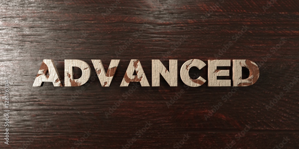 Fototapete advanced - grungy wooden headline on maple - 3d rendered royalty free stock image. this image can be