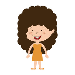 Girl cartoon icon. Kid childhood little people and person theme. Isolated design. Vector illustration