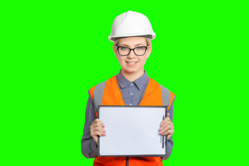 Female worker portrait