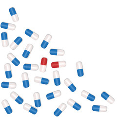 Abstract banner with medical capsules