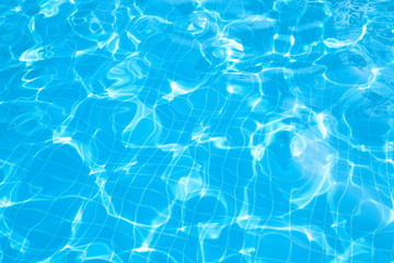 Beautiful Blue and bright water surafce in pool